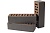 Кирпич клинкерный облицовочный темно-серый, Lode SATURN (ново) штриховая, 250*85*65 мм