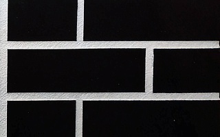 Tiefschwarz 390 черная, 240*71*10 мм, Глазурованная клинкерная фасадная плитка облицовочная под кирпич ABC